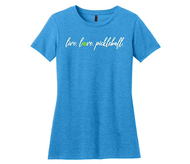 Live Love Pickleball S/S Tee (W) Turquoise