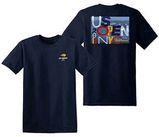 US Open 2019 Dot Screen Jumble Tee (M) Navy