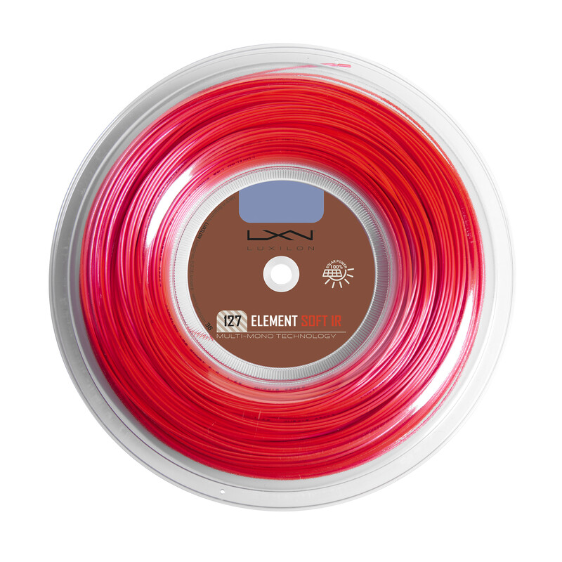 Luxilon Element IR Soft 127 16L Reel 660' (Red)