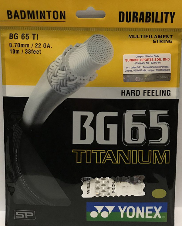 Yonex BG-65 Badminton (Black)