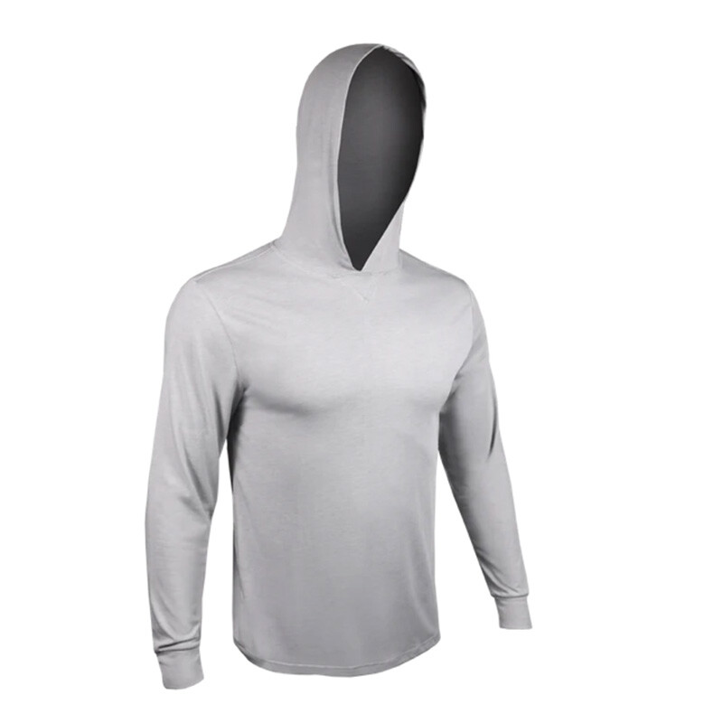 2UNDR All Day Long Sleeve Hooded Crew (M) (Grey)