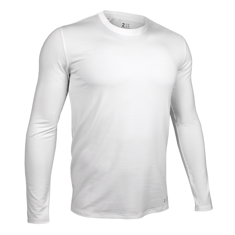 2UNDR Long Sleeve Crew Tee (White)