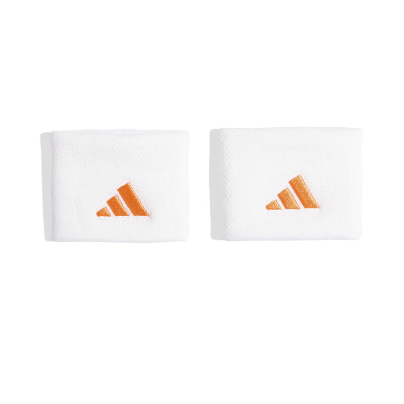 adidas Tennis Small Wristbands (2x) (White/Orange)
