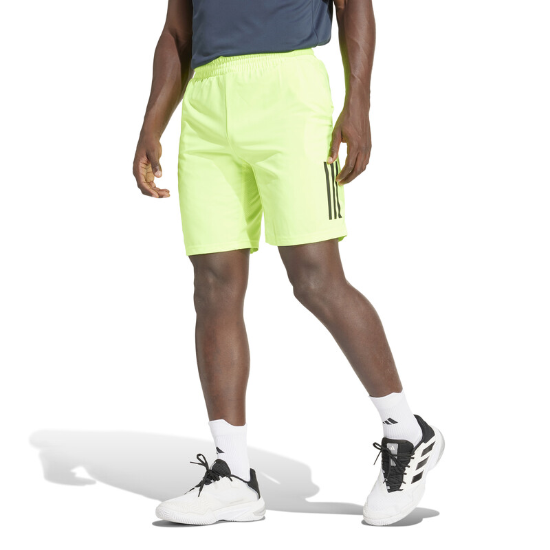 adidas Club 3 Stripe 7" Short (M) (Lucid Lemon)