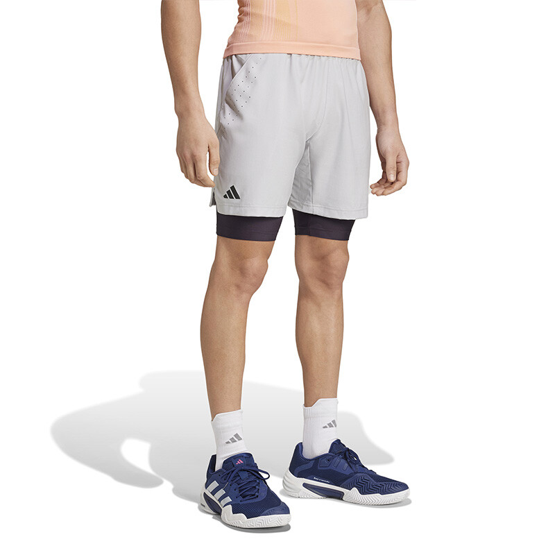 adidas Short & Tight Set (M) (Light Grey)