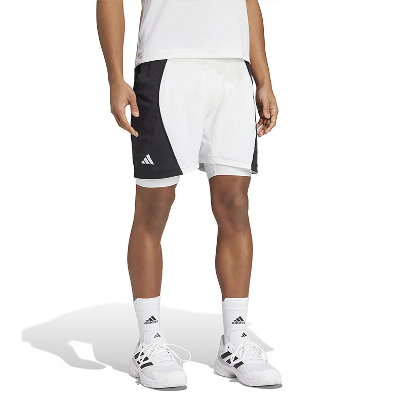 adidas Short & Tight Set (M) (White/Black)