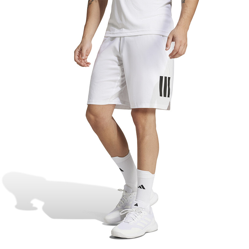 adidas Club 3 Stripes 7" Short (M) (White)