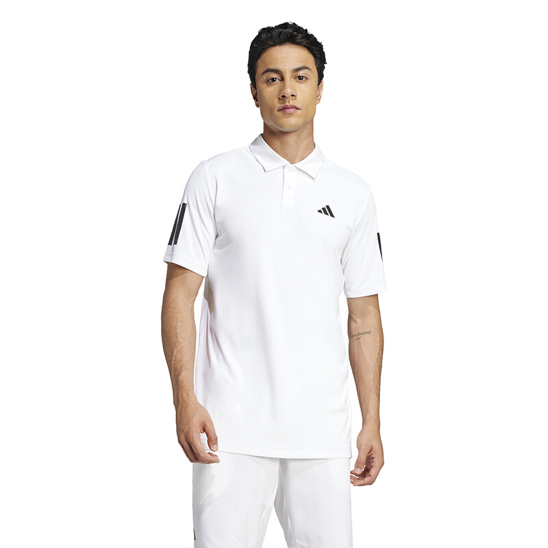 adidas Club 3 Stripes Polo (M) (White)