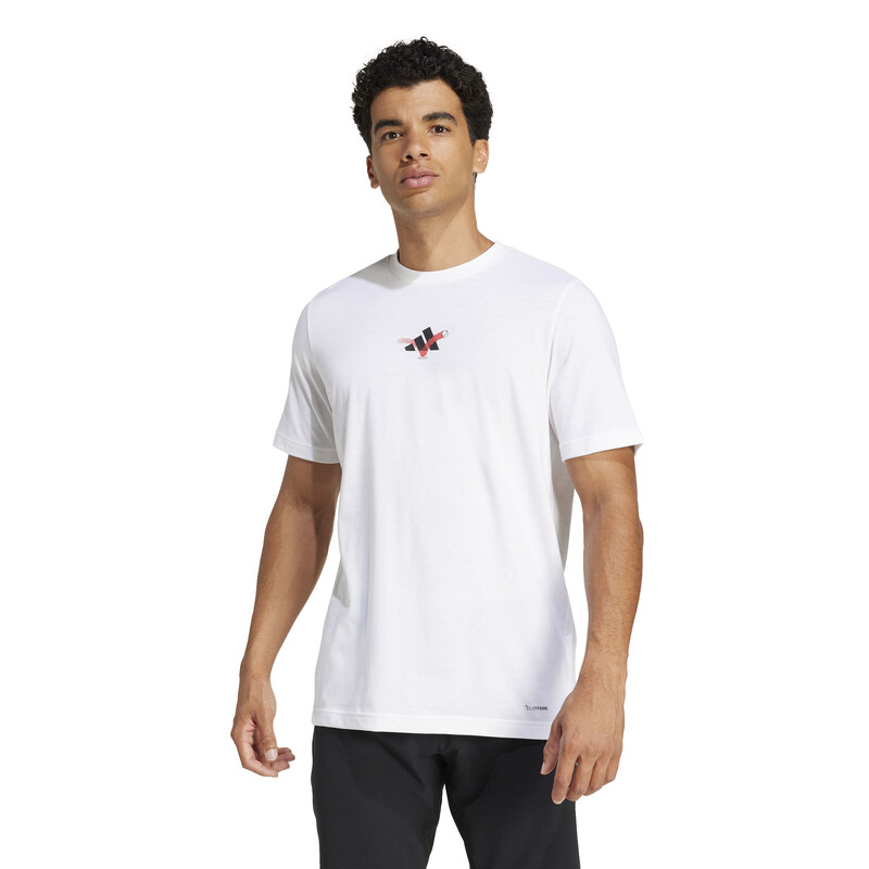 adidas Tennis 3 Ball Graphic Tee (M) (White)