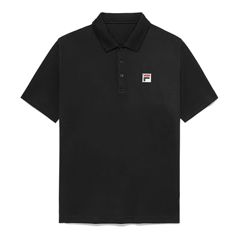 FILA Pique Polo (M) (Black)