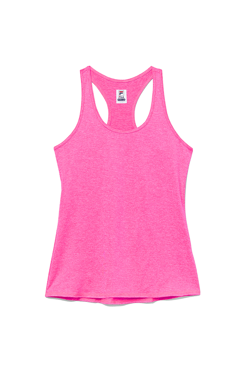 FILA Pickleball Heathered Racerback Tank (W) (Pink)