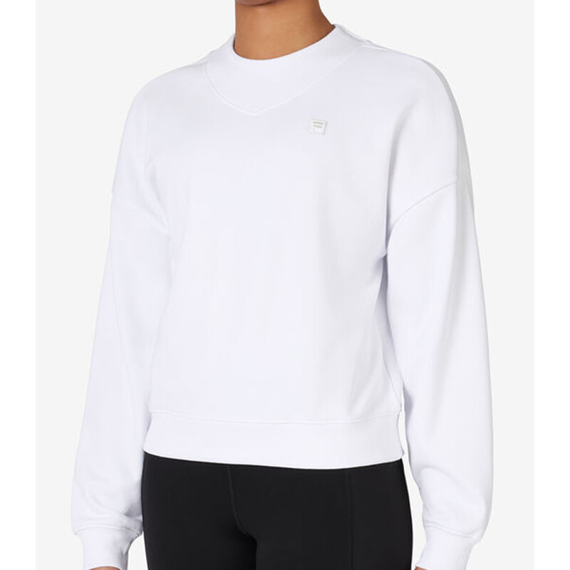 FILA Elevated Essentials Crew Sweatshirt (W) (White)