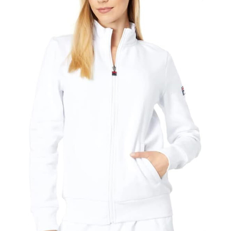 FILA Essentials Match Fleece Full Zip Jacket (W) (White)