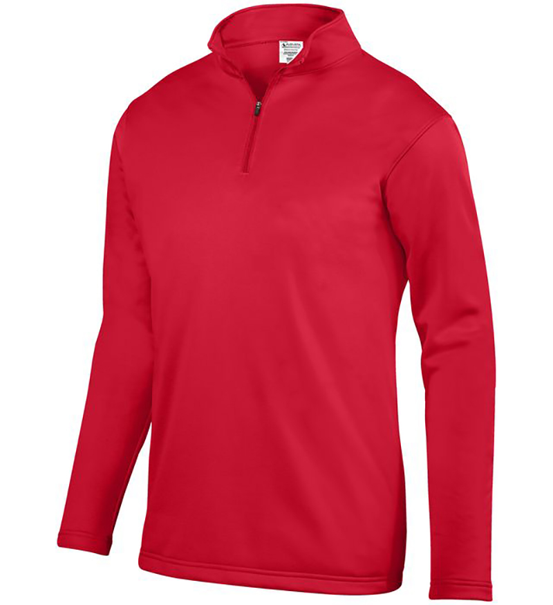 Augusta Wicking Fleece 1/4 Zip Pullover (M) (Red)