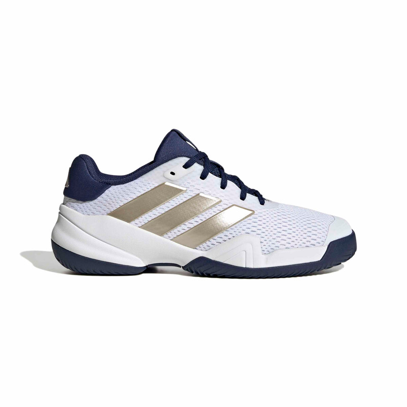 adidas Barricade Kids' (White/Dark Blue)