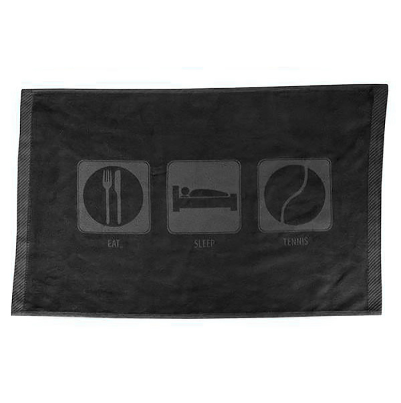 Eat Sleep Tennis Towel (Black)