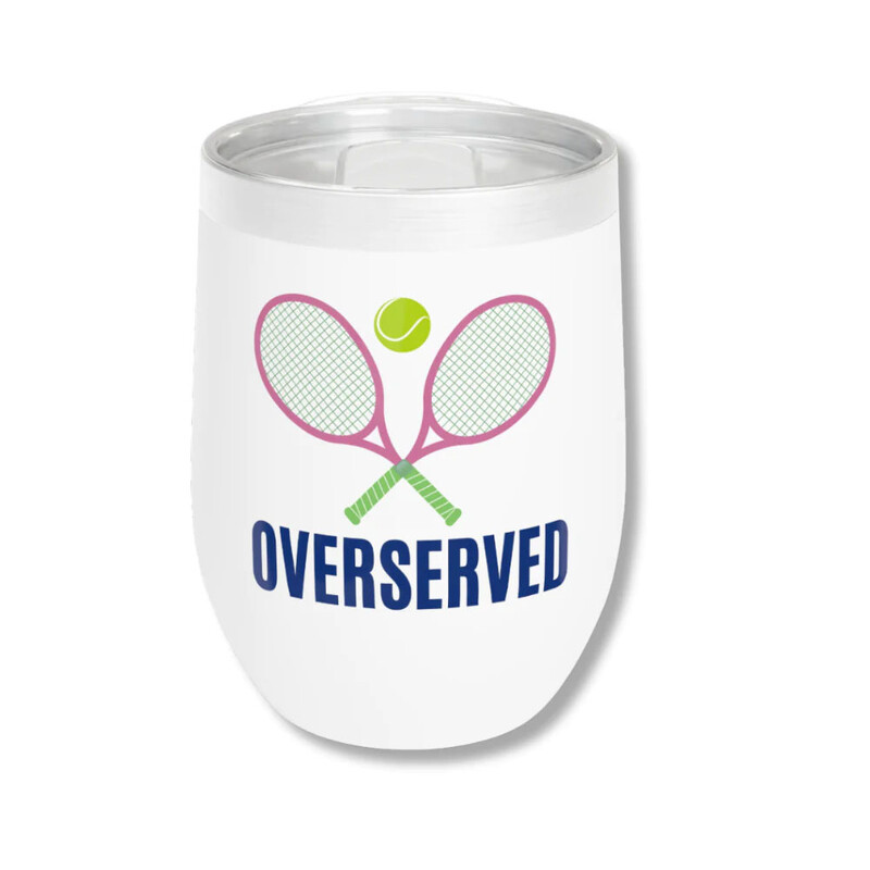 Born To Rally Tennis Wine Tumbler