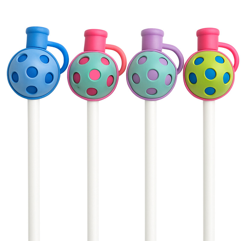 Born To Rally Pickleball Straw Covers (4x)