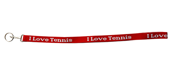 I Love Tennis Lanyard (Red)