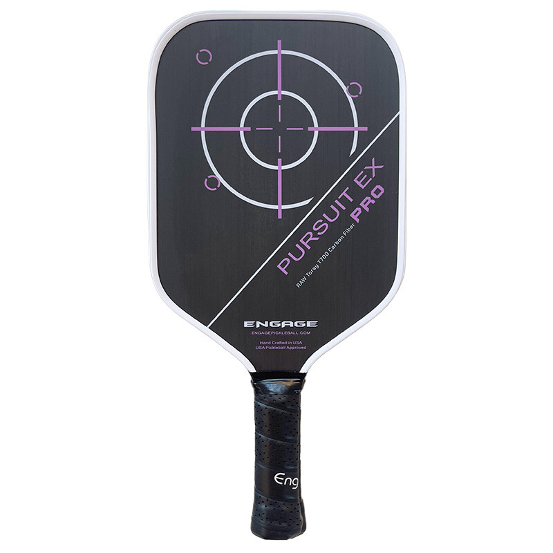 Engage Pursuit Pro EX Raw Carbon Fiber Lite Pickleball Paddle (Magenta)