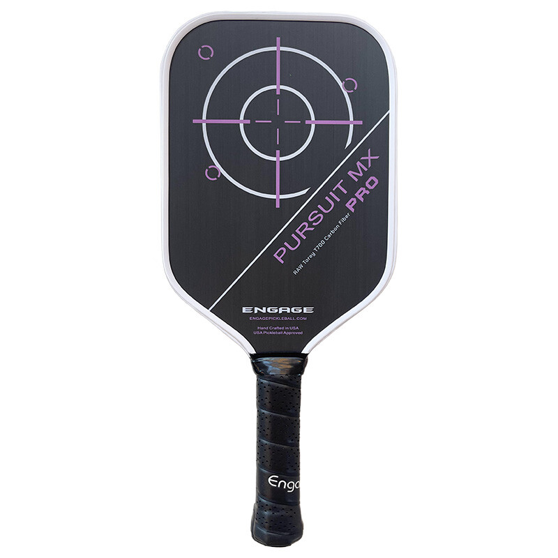 Engage Pursuit Pro MX Raw Carbon Fiber Lite Pickleball Paddle (Magenta)