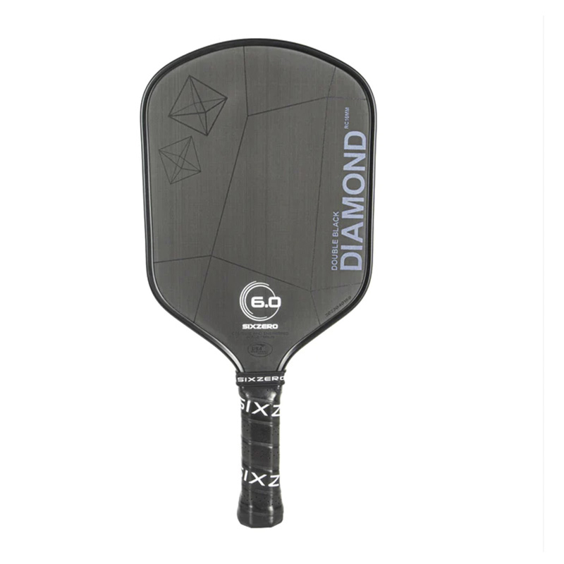 Six Zero Double Black Diamond Control 14mm Pickleball Paddle (Black)