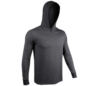 2UNDR Long Sleeve Hooded Tee (Charcoal)