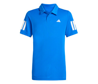 adidas Boys' Club 3 Stripes Polo (Glory Blue)