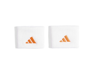 adidas Tennis Small Wristbands (2x) (White/Orange)