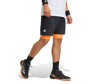 adidas Club 2-in-1 Short (M) (Black/Orange)