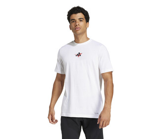 adidas Tennis 3 Ball Graphic Tee (M) (White)