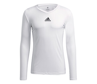 adidas Team Base Long Sleeve Tee (M) (White)