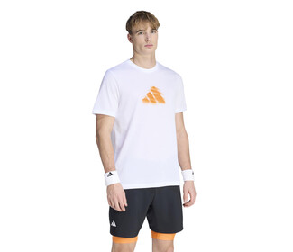 adidas Clay Graphic Tee (M) (White)