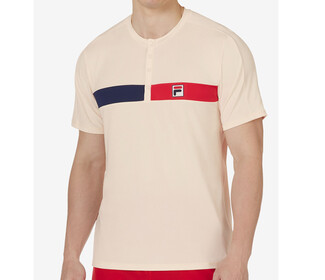 FILA Heritage Short Sleeve Henley (M) (Ecru)