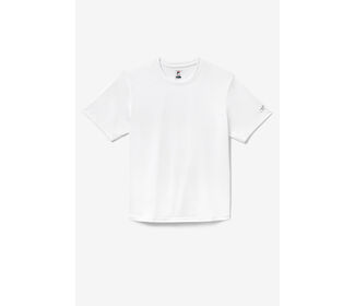 FILA Pickleball Scallop Hem Heathered Tee (M) (White)